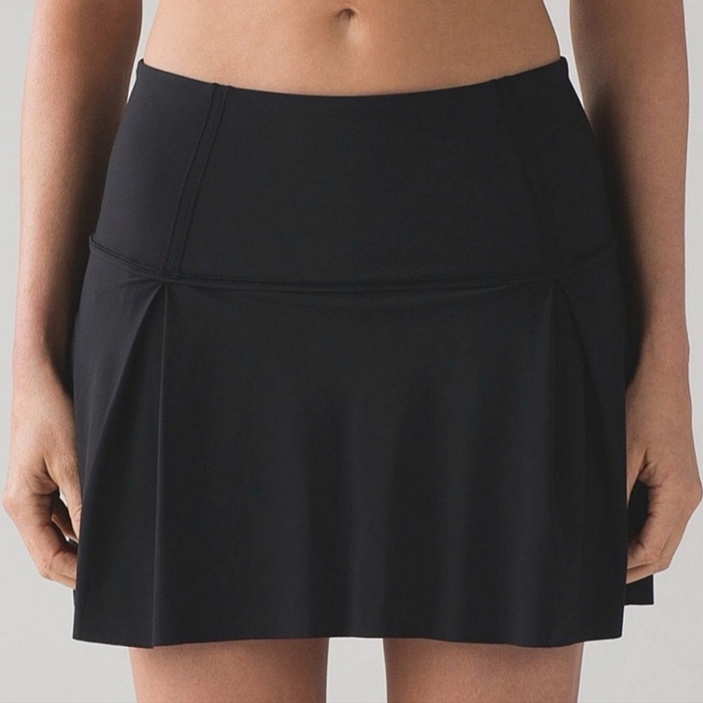Lululemon Lost In Pace Skirt Tall Black Please Swing Skirt Skort Built in Shorts